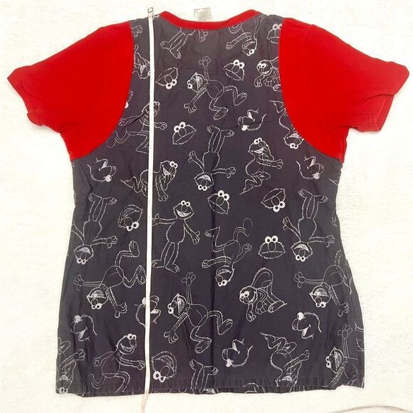 Vintage Sesame Street Red Elmo Scrub Top MEDIUM - Picture 6 of 11